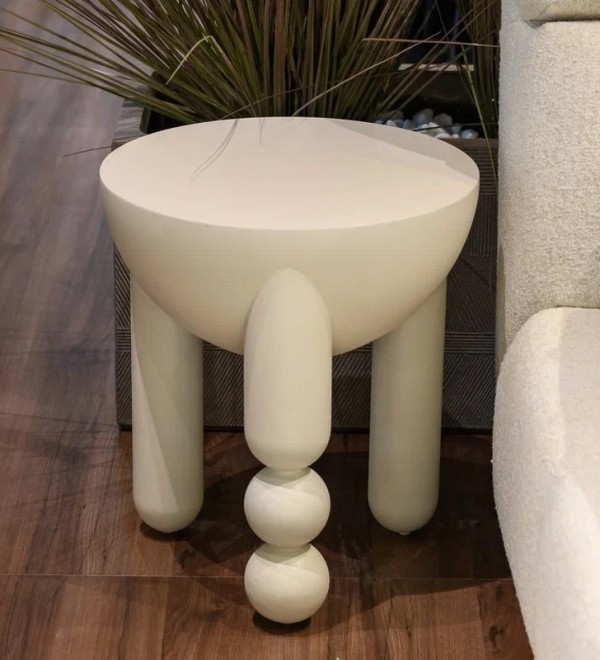 Приставной столик WABI SABI, MOD INTERIORS (белый, бежевый, арт. MDI.ST.WS.20)