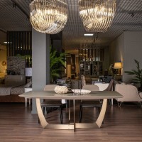 Обеденный стол EMOTION SALE, FRATELLI BARRI (серый, бежевый, золотой)