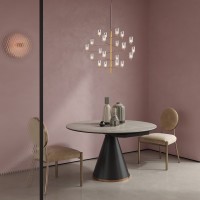 Обеденный стол раздвижной TOLEDO, MOD INTERIORS (чёрный, серебристый, золотой, розовый)