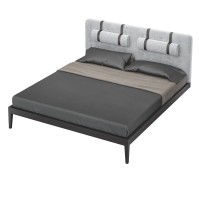 Кровать с решеткой MARBELLA, MOD INTERIORS (серый, дерево, арт. MDI.BD.MRB.2)