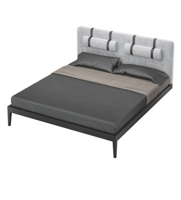 Кровать с решеткой MARBELLA, MOD INTERIORS (серый, дерево, арт. MDI.BD.MRB.2)