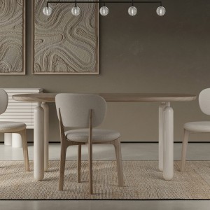Обеденный стол WABI SABI, MOD INTERIORS (дерево, белый, бежевый)