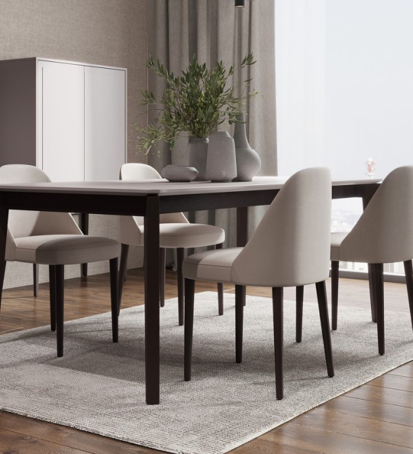 Обеденный стол MARBELLA, MOD INTERIORS (серый, бежевый, дерево, арт. MDI.DT.MRB.10)