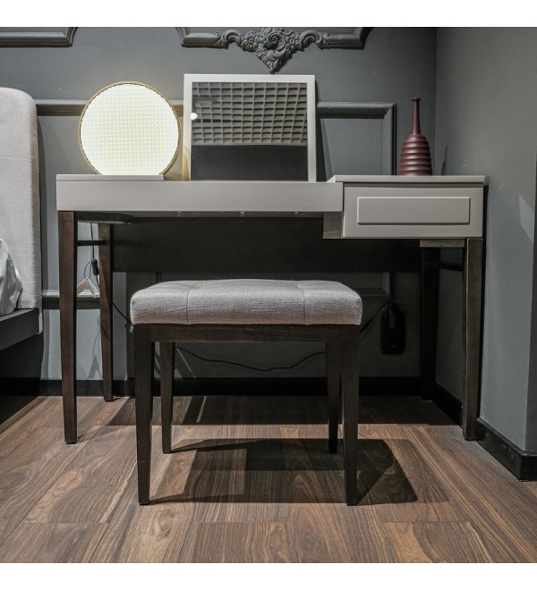 Пуфик MARBELLA, MOD INTERIORS (серый, дерево)