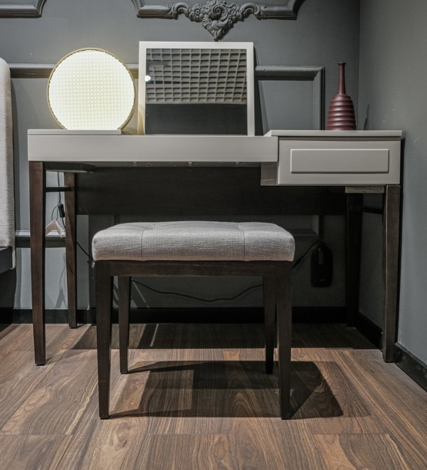 Пуфик MARBELLA, MOD INTERIORS (серый, дерево)
