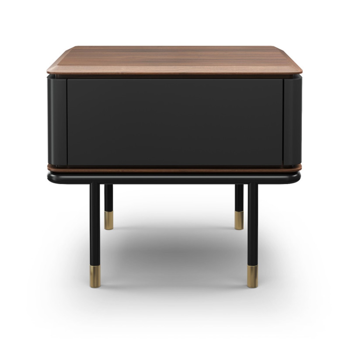 Прикроватная тумбочка ALTEA, MOD INTERIORS (серый, чёрный, золотой, дерево, арт. MDI.BST.ALT.35)