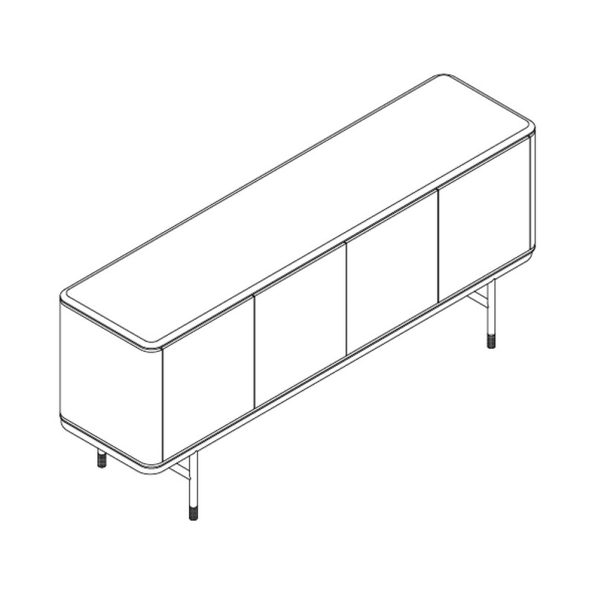 Буфет ALTEA, MOD INTERIORS (бежевый, чёрный, золотой, дерево)