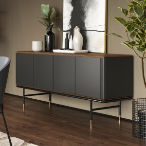 Буфет ALTEA, MOD INTERIORS (серый, чёрный, дерево)