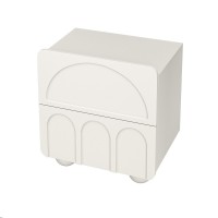 Прикроватная тумбочка WABI SABI, MOD INTERIORS (белый, бежевый, арт. MDI.BST.WS.30)