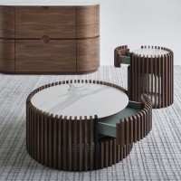 Журнальный столик TISHINA by Sergey Tregubov, MOD INTERIORS (чёрный, белый, дерево, арт. MDI.ET.TA.20)