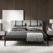 Кровать с решеткой MARBELLA, MOD INTERIORS (серый, дерево)