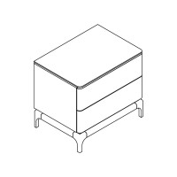 Прикроватная тумбочка CALPE, MOD INTERIORS (серый, дерево)