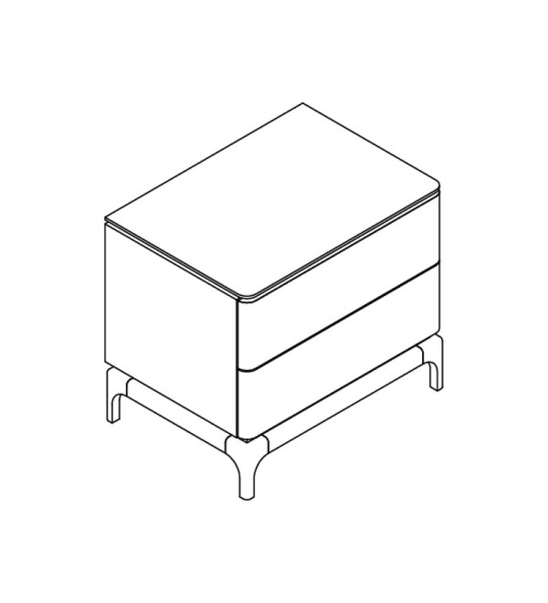 Прикроватная тумбочка CALPE, MOD INTERIORS (серый, дерево)