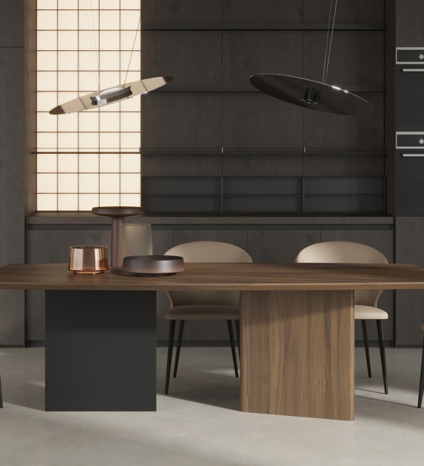 Обеденный стол MIRAMAR, MOD INTERIORS (чёрный, дерево)