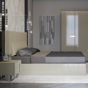 Кровать с подъемным механизмом VIGO, MOD INTERIORS (серый, бежевый)