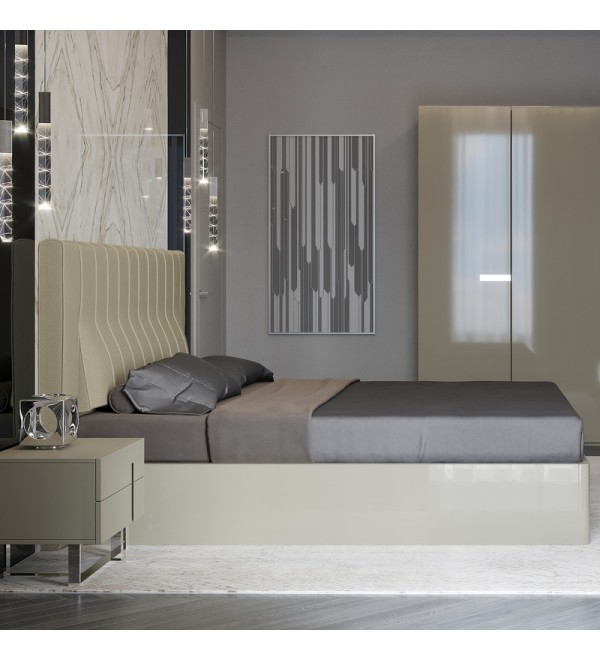 Кровать с подъемным механизмом VIGO, MOD INTERIORS (серый, бежевый)