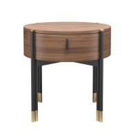 Прикроватная тумбочка BENISSA, MOD INTERIORS (чёрный, дерево)