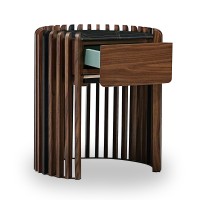 Прикроватная тумбочка TISHINA by Sergey Tregubov, MOD INTERIORS (чёрный, дерево)