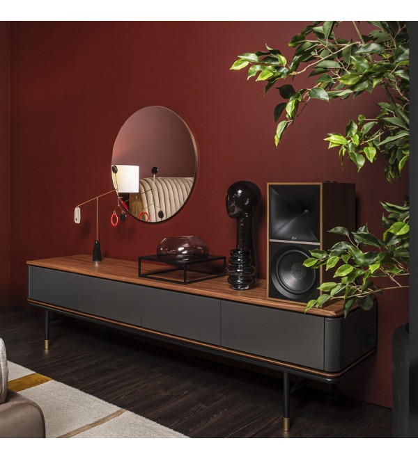 Тумба под TV ALTEA, MOD INTERIORS (серый, чёрный, дерево)