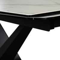 Обеденный стол раздвижной TOLEDO, MOD INTERIORS (чёрный, серебристый, арт. MDI.DT.TOL.11)