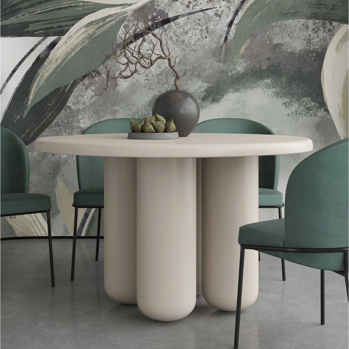 Обеденный стол WABI SABI, MOD INTERIORS (белый, бежевый)