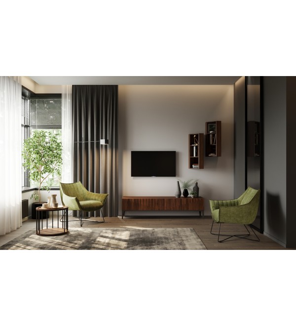 Тумба под TV MENORCA, MOD INTERIORS (серый, дерево, арт. MDI.TV.MN.44)