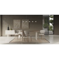 Обеденный стол WABI SABI, MOD INTERIORS (дерево, белый, бежевый)