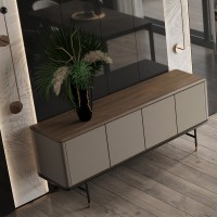 Буфет ALTEA, MOD INTERIORS (бежевый, чёрный, золотой, дерево)