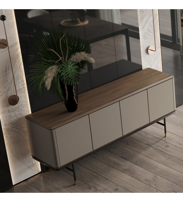 Буфет ALTEA, MOD INTERIORS (бежевый, чёрный, золотой, дерево)