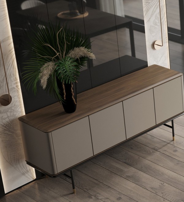 Буфет ALTEA, MOD INTERIORS (бежевый, чёрный, золотой, дерево)
