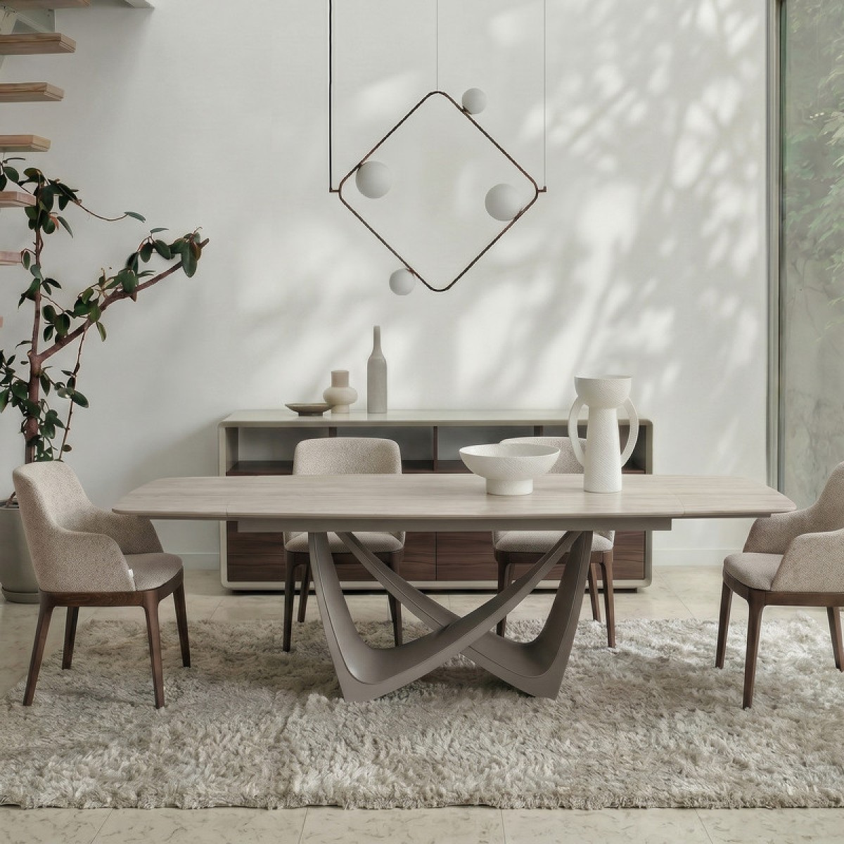 Обеденный стол раздвижной TOLEDO, MOD INTERIORS (бежевый, арт. MDI.DT.TOL.37)