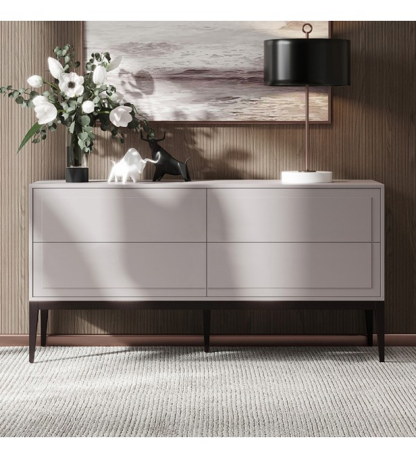 Комод MARBELLA, MOD INTERIORS (серый, бежевый, дерево)