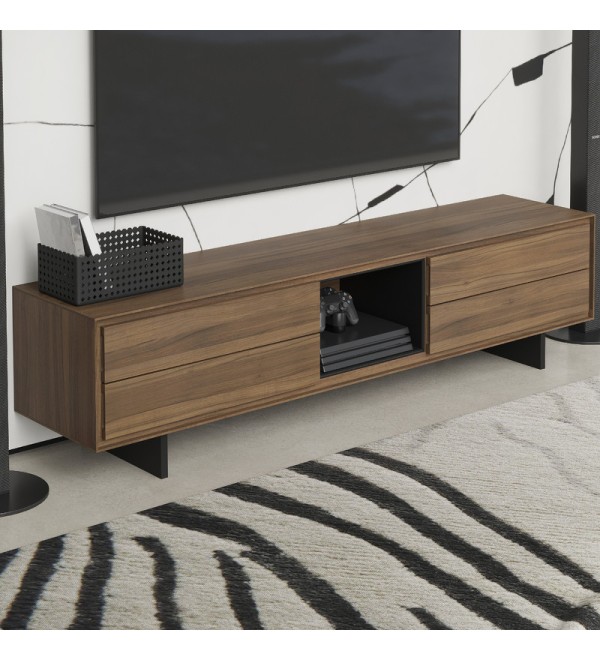 Тумба под TV MIRAMAR, MOD INTERIORS (чёрный, дерево, арт. MDI.TV.MRM.68)