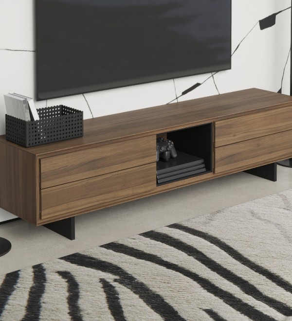 Тумба под TV MIRAMAR, MOD INTERIORS (чёрный, дерево, арт. MDI.TV.MRM.68)