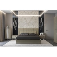 Кровать с подъемным механизмом VIGO, MOD INTERIORS (серый, бежевый, арт. MDI.BD.VC.2)