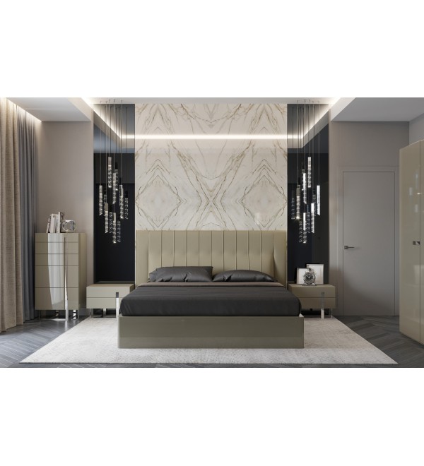 Кровать с подъемным механизмом VIGO, MOD INTERIORS (серый, бежевый, арт. MDI.BD.VC.2)