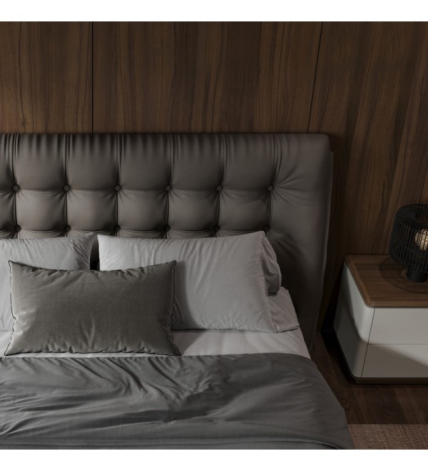 Кровать с решеткой ALTEA, MOD INTERIORS (чёрный, золотой)