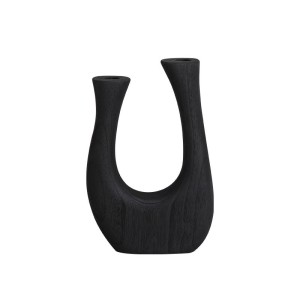 Ваза деревянная ACCESSORIES, FRATELLI BARRI (чёрный, дерево)