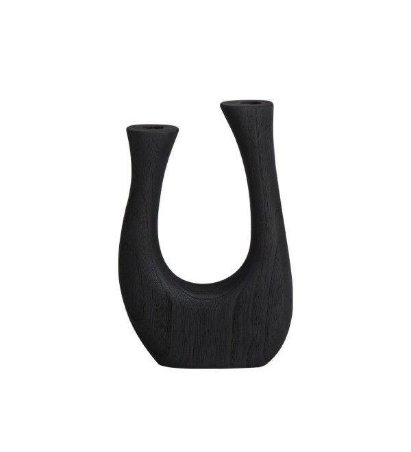 Ваза деревянная ACCESSORIES, FRATELLI BARRI (чёрный, дерево)