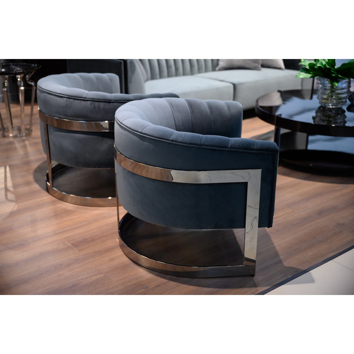 Кресло Vivienne TIMELESS SALE, FRATELLI BARRI (серый, серебристый)