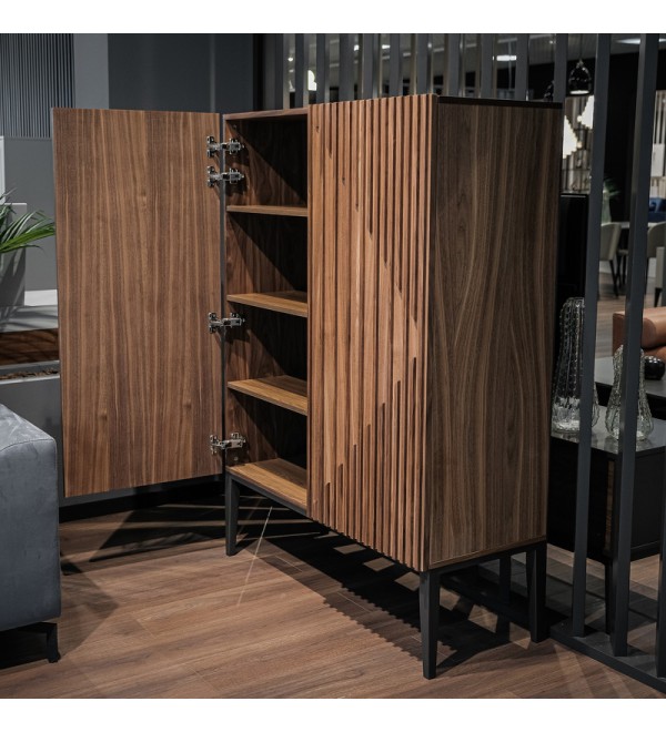 Буфет MENORCA, MOD INTERIORS (серый, серебристый, дерево)