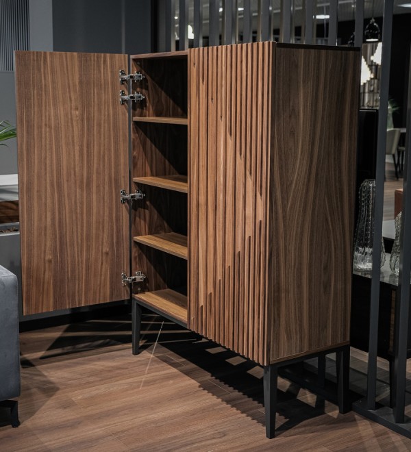 Буфет MENORCA, MOD INTERIORS (серый, серебристый, дерево)
