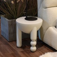 Приставной столик WABI SABI, MOD INTERIORS (белый, бежевый, арт. MDI.ST.WS.20)