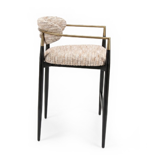 Полубарный стул CHAIRS, FRATELLI BARRI (чёрный, золотой)