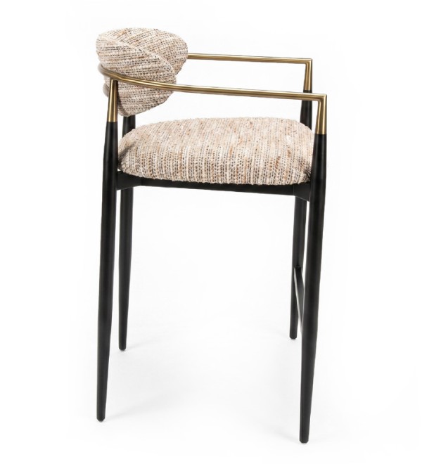 Полубарный стул CHAIRS, FRATELLI BARRI (чёрный, золотой)