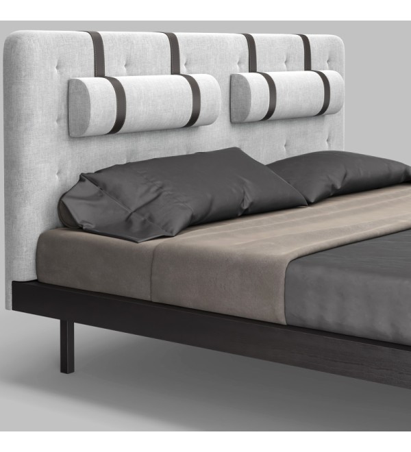Кровать с решеткой MARBELLA, MOD INTERIORS (серый, дерево, арт. MDI.BD.MRB.2)