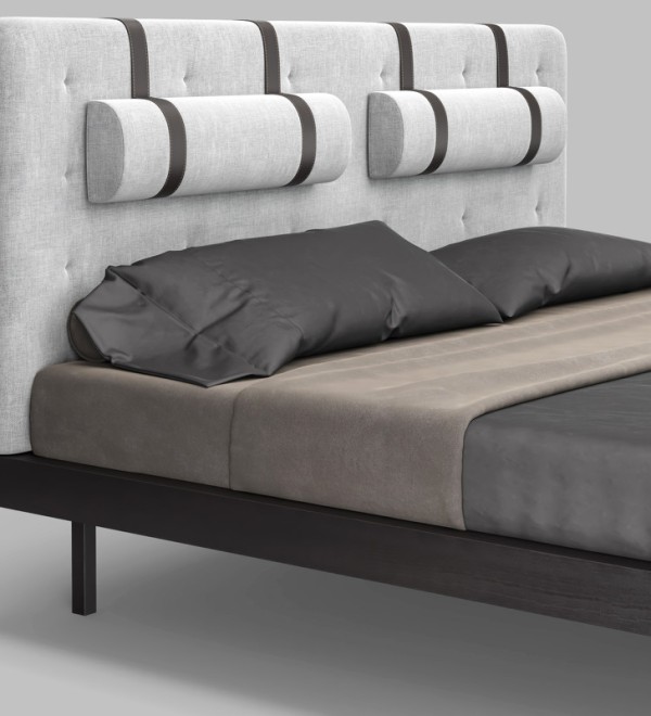 Кровать с решеткой MARBELLA, MOD INTERIORS (серый, дерево, арт. MDI.BD.MRB.2)