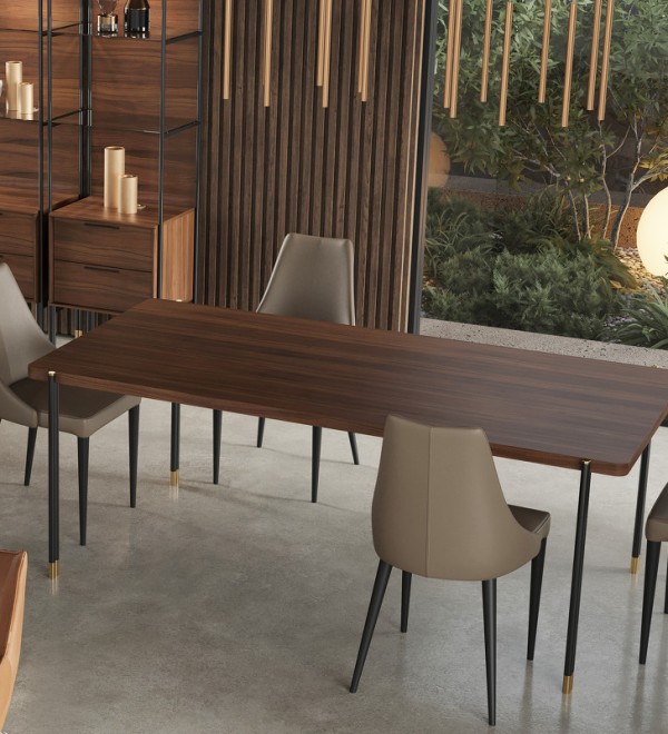 Обеденный стол BENISSA, MOD INTERIORS (чёрный, дерево)