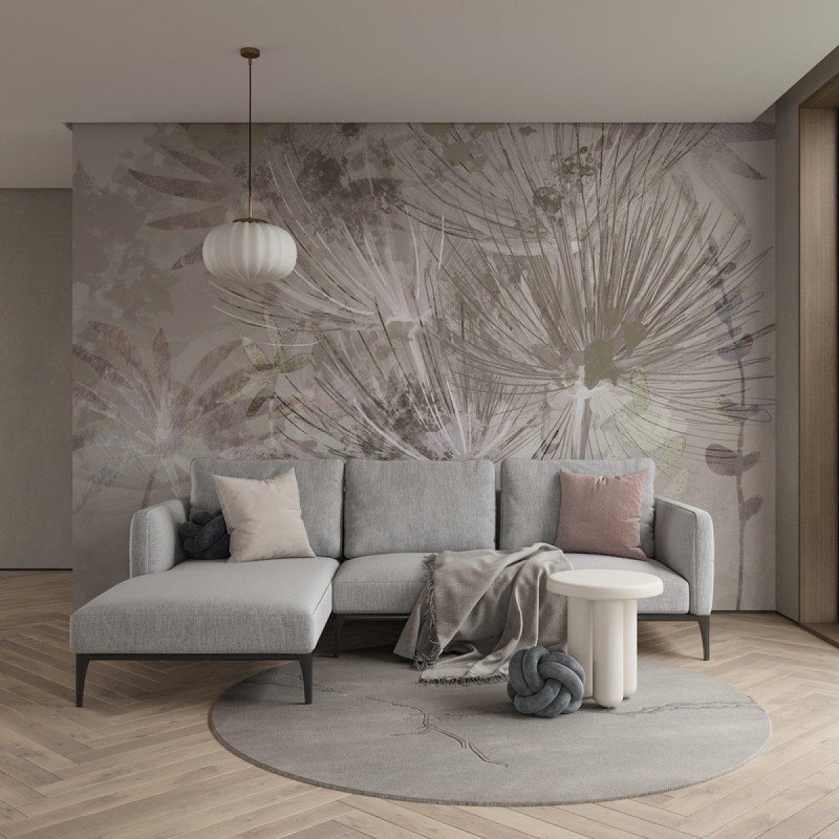 Приставной столик WABI SABI, MOD INTERIORS (белый, бежевый)
