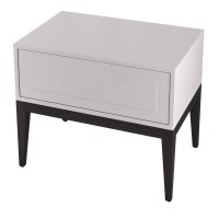 Прикроватная тумбочка MARBELLA, MOD INTERIORS (серый, бежевый, дерево)